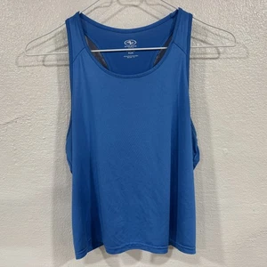 Athletic Works Tank Top Girls Large Plus Blue Racerback Sleeveless Athletic Gym - Picture 1 of 7