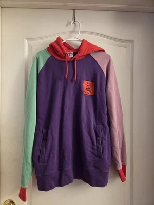 Sudadera con Capucha Teddy Fresh Para Hombre Mediana Púrpura Bloque de Color Pullover Sudadera Polar Foto 1 de 4