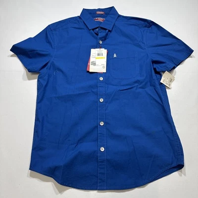 Dodgers Blue Heritage Slim Fit Penguin Button-Down Short Sleeve. New With Tags. - Image 1 of 4