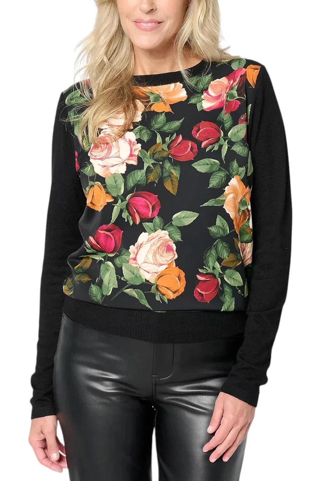 Top largo Slv rosa puro nicole by Nicole Miller de medios mixtos para mujer Foto 1 de 1