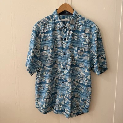 Tommy Bahama Island Zone Artist Series 2020 Men's Silk Blend XL Hawaiian Fish - Image 1 of 4