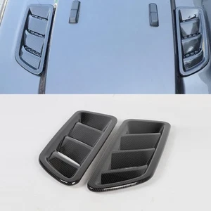 For Jeep Wrangler JL19-23Carbon Fiber ABS Hood Scoop Air Vent Cover Trim Bezel@S - Picture 1 of 6