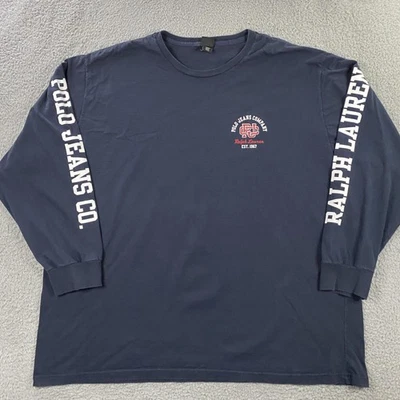 Camisa Polo Jeans Ralph Lauren Para Hombres 5XL Manga Larga 1967 Logo De Colección Y2K Foto 1 de 4