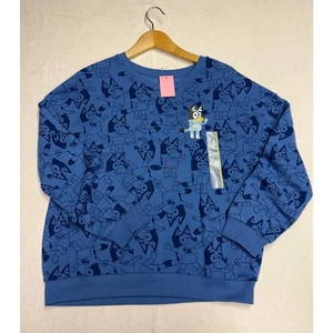 Bluey Kids Sweatshirt mit Rundhalsausschnitt Größe Small Allover-Druck Hybridbekleidung neu mit Etikett - Bild 1 von 6