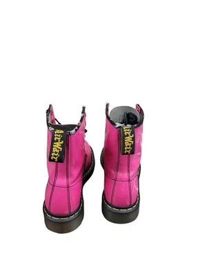 Botas con cordones Dr. Martens 1460 de cuero liso rosa ifucsia. 8 ojales talla 8 Foto 1 de 4
