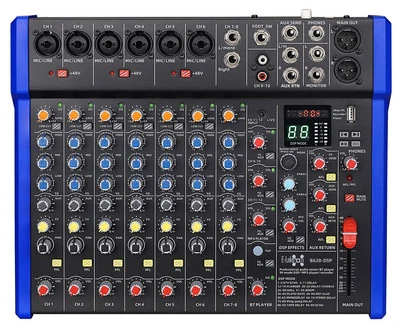 B628-DSP 12-K Streaming Live Audio-Mixer Mischpult MP3 USB-Interface DSP-Effekt - Bild 1 von 4