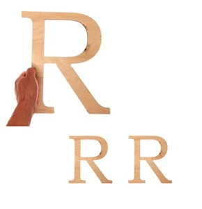 Wooden Letters for Wall 12 Inch 2 pcs Blank Wood Board DIY Craft Letter R - Picture 1 of 8