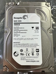 Seagate NAS HDD (ST4000VN000) 4TB SATA 3.5'' Hard Drive TESTED 100% - Afbeelding 1 van 1
