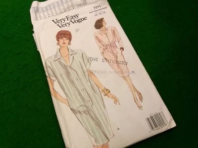 Very Easy Very Vogue sewing pattern #7771 uncut size 14-18 dress & sash - Image 1 of 2