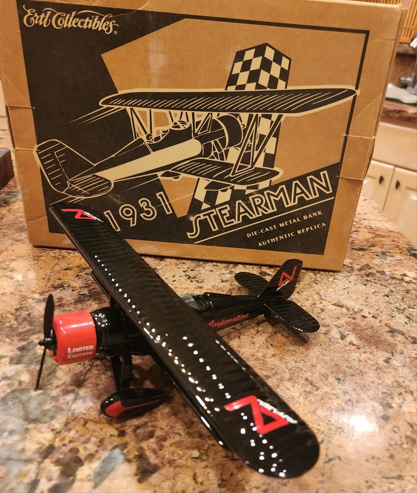 Ertl 1931 Stearman Diecast 4D Biplano coinbank Serie II Huerto Suministro Hardware Foto 1 de 1