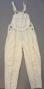 Vintage Guess By Georges Marciano Women’s White Washed Denim Bib Overalls-M - Picture 1 of 9