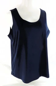 CHICOS Tanktop dunkelblau Größe 3 ärmellos Oberteil Rundhals Nylon Elasthan Mischung - Bild 1 von 10