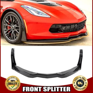 For 2014-2019 Corvette C7 Z06 Carbon Fiber Front Lip Splitter & Side Winglets - Picture 1 of 14