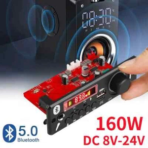 MP3 Decoder With LCD Display Bluetooth 5.0 DC12V 160W Amplifier FM Audio Set UK - Picture 1 of 8