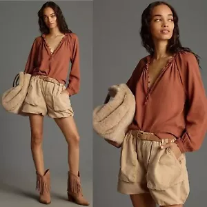 NWT Anthropologie Cloth & Stone Long-Sleeve Raglan Blouse Size XL - Picture 1 of 5