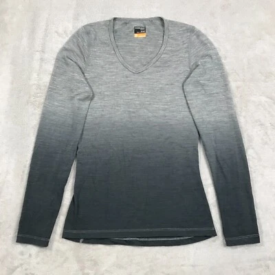 SmartWool Shirt Womens XS Extra Small Gray Ombre Fade Long Sleeve Bodyfit 200 - Image 1 of 4