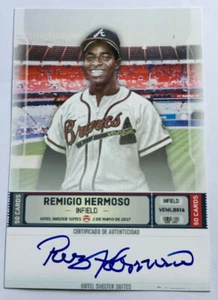 Autógrafo Remy Hermoso Raro Atlanta Braves Béisbol Certificado - Imagen 1 de 3