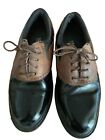 Ashworth Men's Brown and Black Saddle Golf Shoes 10 Good Used Condition 81432
