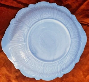 Vintage McKEE Blue Delphite Milk Glass Serving Bowl - Picture 1 of 3