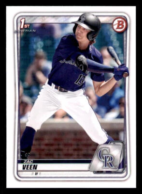 2020 Bowman Draft 1st Edition #BD107 Zac Veen - Image 1 of 2