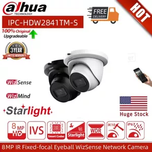 Telecamera IP Dahua 8 MP IPC-HDW2841tm-s IR POE MIC notte IP67 luce stella esterna casa - Foto 1 di 23
