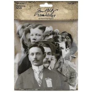 Tim Holtz Idea-ology Paper Dolls 42Pc - Portraits, TH94233 - Picture 1 of 2