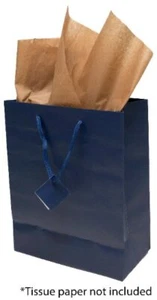 Neuartige Box Marineblau Matt Laminiert Euro Papier Geschenktüten 8X4X10 (10 Stück) - Bild 1 von 4