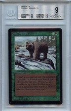 MTG Beta Grizzy Bears BGS 9.0 (9) Mint Magic card with 9.5 Centering 8524
