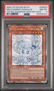 YUGIOH 1ST ED ROTA-DE024 MULCHARMY FUWALOS QUARTER CENTURY PSA 8 NM #100808452 - Bild 1 von 2