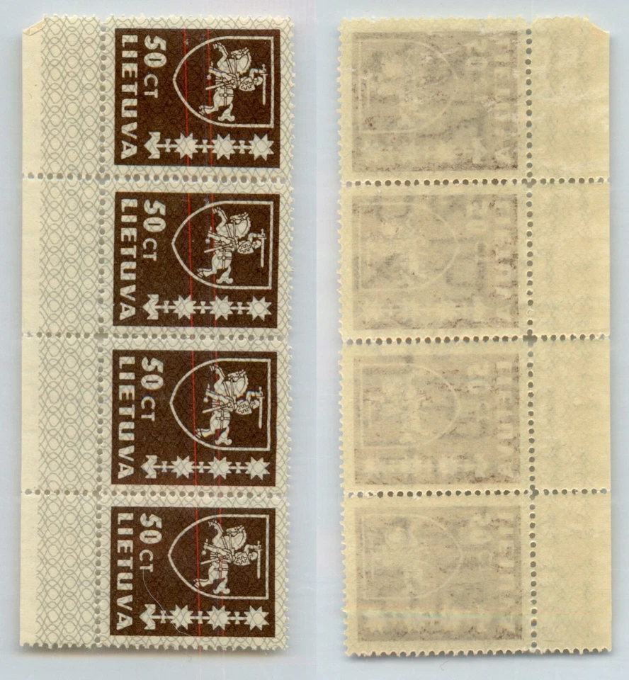 Lituania 1937 SC 304 MNH tira de 4. rtc9185 Foto 1 de 1