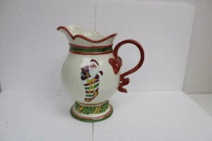 Jarra/jarra de agua para servir de Navidad Christopher Radko 8" de alto 64 oz nueva de stock - Imagen 1 de 10