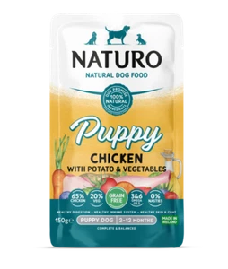 Naturo Puppy GF Chicken with Potato & Vegetables 150g Pouch - Pack of 8 - Picture 1 of 1