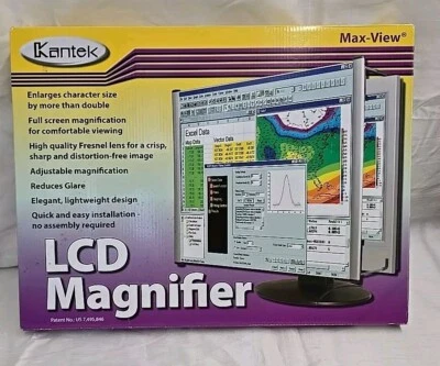 Kantek LCD Monitor Magnifier Filter, Fits 19 Inch Widescreen LCD Screens MAG19WL - Image 1 of 4