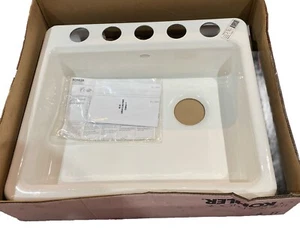 Kohler Riverby 25” Single Basin Sink 5479-5U-0 White - Picture 1 of 3