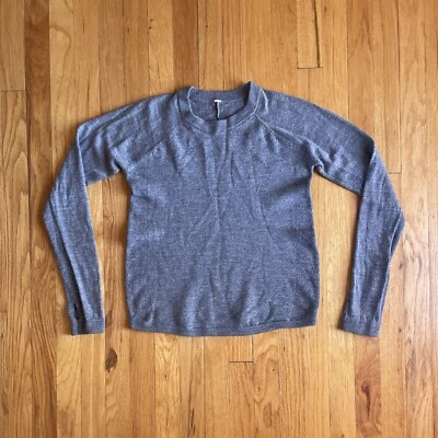 Suéter Lululemon Sit In Lotus Lana Merino Gris Talla 2 Pullover Agujeros para los Pulgares Foto 1 de 4