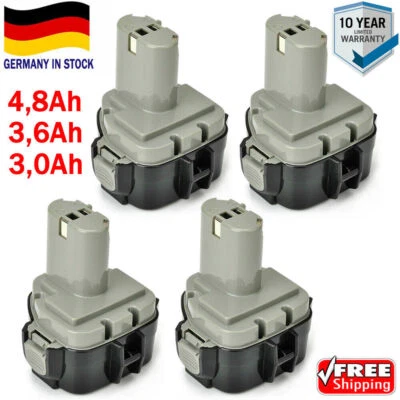 FÜR MAKITA Batería de repuesto para Makita 12V 4,8AH 1220 1222 1233 1234 1235F 192598-2 PA12