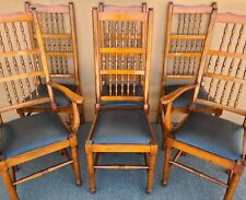 Set of 6 LUIGI LOVATO Tuscan Italian Style Solid Wood Dining Chairs Italy