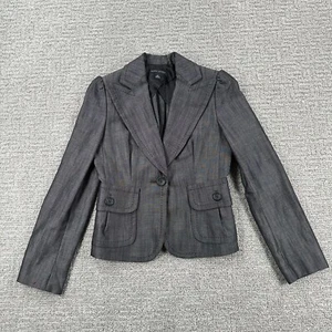 Blazer Banana Republic 0 Grigio Giacca Cappotto Sportivo Maniche Lunghe Tasche Donna - Foto 1 di 15