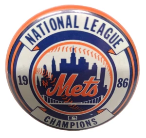 Spilla/bottone NEW YORK METS Campioni Lega Nazionale 1986 - Foto 1 di 2