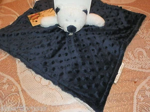 MANTA MÁS ALLÁ DE LA SEGURIDAD OSO AZUL MARINO PUNTOS PALOMITAS DE MAÍZ CABEZA BLANCA OJOS NARIZ GRANDE - Imagen 1 de 5