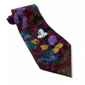 Vintage Mickey Unlimited Men’s Neck Tie, Size 4” Mickey Mouse & Donald Duck - Picture 1 of 6