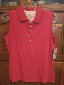 Izod Top Women's M Golf Shirt Sleeveless Stretch - Picture 1 of 4