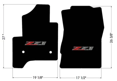 New! 1999 - 2018 GMC Sierra Floor Mats Black Carpet Embroidered Z71 Logo Pair - Image 1 of 4