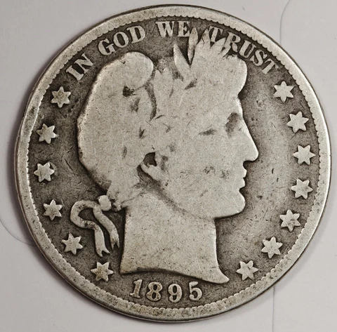 1895 Barber Half.  VG.  165515 Cover