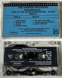 Harper Brothers Remembrance Live Gavin Convention Cassette Tape RARE PROMO 1990 - Picture 1 of 6