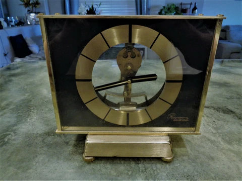 Vintage Rare Kieninger & Obergfell Remembrance Electronic Skeleton Mantel Clock Cover