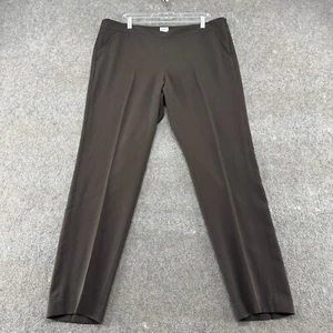 Armani Collezioni Pants Womens 16 Brown Dress Polyester Solid Business Casual - Picture 1 of 8