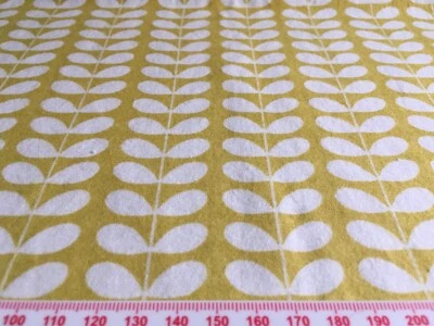 100cm x 100cm Square Orla Kiely Tiny Stem Dandelion Yellow Brushed Cotton New - Image 1 of 4