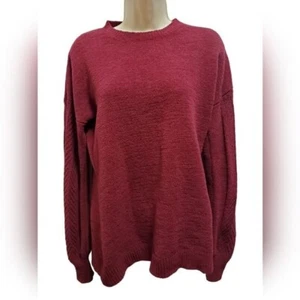 Isabel Maternity Sweater Pullover Womens Aaran Style Size Xs Lightweight Wine - Picture 1 of 12