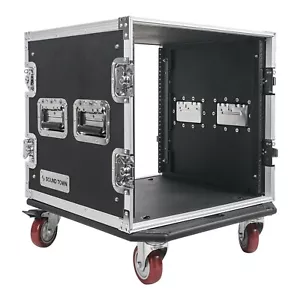 Sound Town 10U Rack/Road Case, with 21” Depth, Casters, Plywood (STRC-10UW) - Picture 1 of 5
